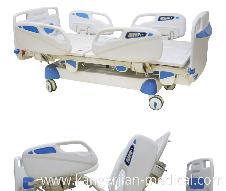 Hospital icu room hospital bed with cpr function medical electric icu beds